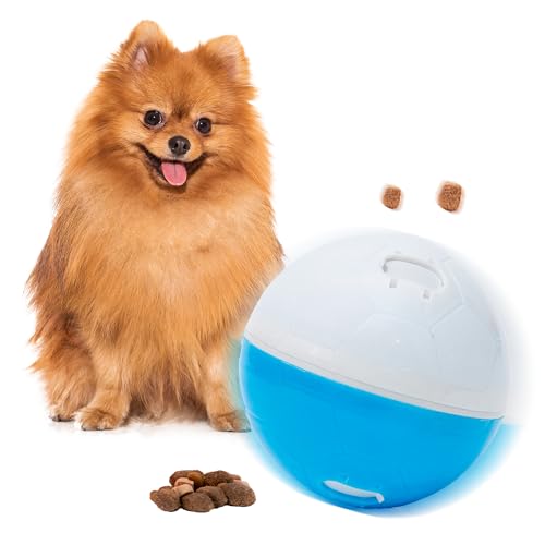 amicus Crazy Ball Leckerli-Spender – Leckerli-Spender für Hunde – interaktiver Futterspender für Hunde – Anreicherungsspielzeug für Hunde – langsamer Fütterer – verstellbar – ideal für mittelgroße und von Amicus