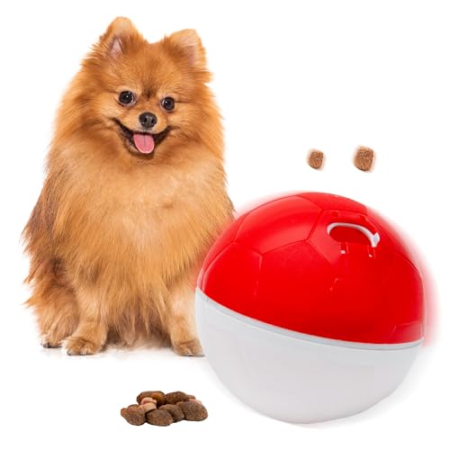 amicus Crazy Ball Leckerli-Spender – Leckerli-Spender für Hunde – interaktiver Futterspender für Hunde – Anreicherungsspielzeug für Hunde – langsamer Fütterer – verstellbar – ideal für mittelgroße und von Amicus