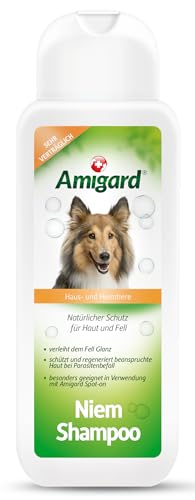 Amigard Niem-Shampoo für Hunde & Katzen, 250ml, Natürliches Shampoo ohne Chemie für eine natürliche Fellpflege, Hautfreundlich, Pflegend, bewährte Qualität von Amigard