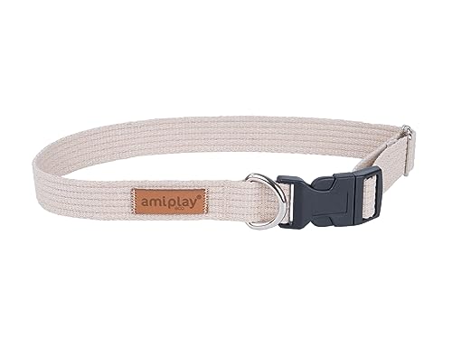 Amiplay Verstellbares Hundehalsband Cotton - Stufenlos Anpassbares Halsband für Hunde von Amiplay