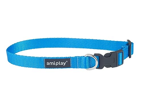 Verstellbares Hundehalsband BASIC S/M/L/XL Amiplay (XL 45-70 [b] x 2,5cm, Blau) von Amiplay