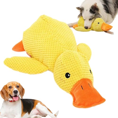 Amiweny Grishay Calm Duck Dog Toy, Dog Emotional Support Duck, Emotional Support Duck for Dogs, Calming Duck Dog Toy, Calming Duck Dog Toy Bright Yellow, Mellow Dog Calming Duck (Yellow) von Amiweny