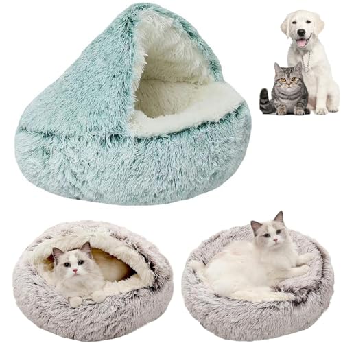 Amiweny Purrsnug™ Calming Cozycave,Pursnug Cat Bed,Pursnug Cat Cave, Cozy Cocoon Pet Bed for Dogs,Olvys Dog Bed,Cozy Nook Pet Bed,Fidofaves Cozy Nook Bed (50CM/19.7IN,Green) von Amiweny