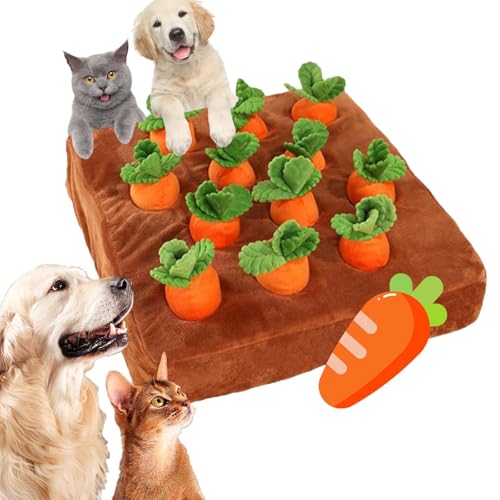 Carrot Patch Cat Toy, Cat Carrot Puzzle, Carrot Catnip Cat Toys, Cat Puzzle Toys For Boredom An, Carrot Catnip Toy, Carrot Catnip Toys for Cats, Interactive Feather Cat Toys for Indoor Cats (1PCS) von Amiweny