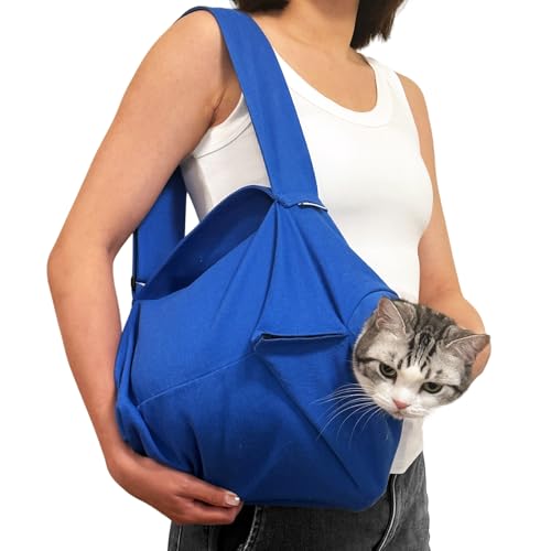 Amkune [Gemütliche Reise] Katzentragetasche, weiche Seiten, Katzen-Schultertasche für kleine, mittelgroße Katzen, Tragetasche, Fesseltasche zum Nageltrimmen, Tierarztbesuche, Medikamente, Zahnpflege, von Amkune