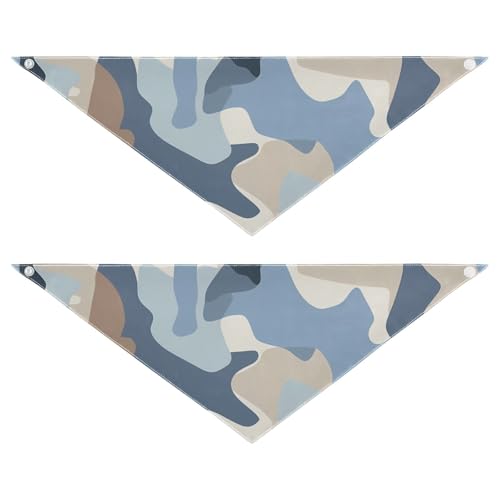 Hundehalstuch-Set, einzigartige Form, verstellbare Passform, Dreieck-Lätzchen, Halstuch, niedliches Haustier-Urlaubsset für Hunde und Katzen, Camouflage, Babyblau von Amooorous