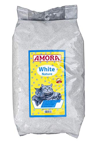 Amora White Katzenstreu m. Babypuderduft 8Liter von Amora