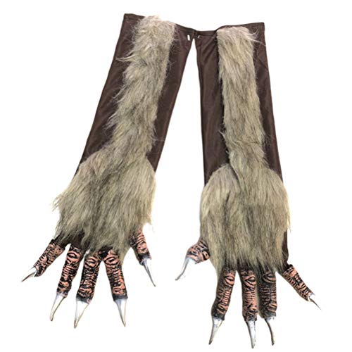 AMOSFUN Halloween Simulation Wolf Handschuhe haarige Wolf Klaue Terror Teufel Tier Kralle Tier Krallen Handschuh für Halloween Cosplay Kostüm Zubehör Karneval Cosplay Party Supplies AMOSFUN Halloween Simulation Wolf Handschuhe haarige Wolf Klaue Terror Teufel Tier Kralle Tier Krallen Handschuh für Halloween Cosplay Kostüm Zubehör Karneval Cosplay Party Supplies von Amosfun
