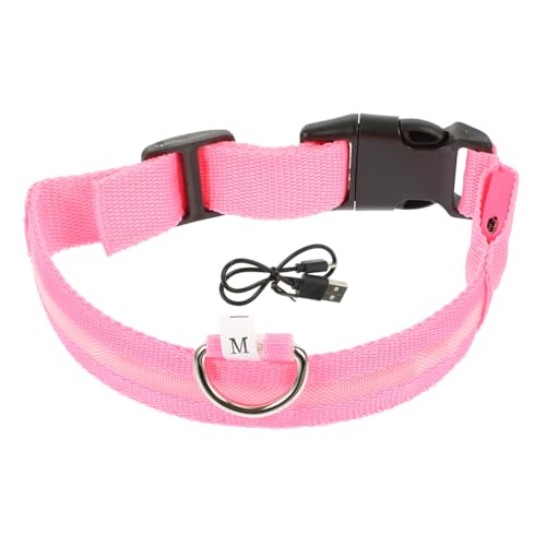 Amosfun 1 Satz Hundehalsband leucht Halsband Leuchthalsband LED-Halskette für Hunde leuchtendes Haustierhalsband Hundehalsbänder für Welpen geführte Halskette beleuchtetes Halsband von Amosfun