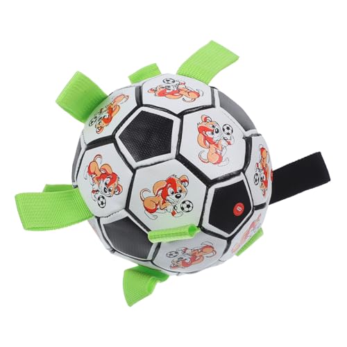 Amosfun 1 Set Hund Spielt Fußball Fußbälle Fußballbälle Spielzeug Für Welpen Outdoor Spielzeug Hundefußball Molarenspielzeug Hundespielzeug Hundeschleppspielzeug von Amosfun