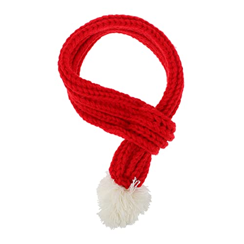 Amosfun 1Stk Hund Weihnachtsschal Hundehalsband für Welpen Haustierhalsband Kleidung Weihnachten roter Kragen Weihnachtslätzchen für Haustiere Katzen-Halstuch Hund gestricktes Lätzchen VIP von Amosfun