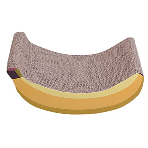 Amosfun 1stk Banana Corrugated Cat Kratzbaum Gebogener Katzenkratzer Katzenkratzbett Katzenkratzkarton Katzenkratzer An Der Wand Gewellter Katzenkratzer Teppich Banane Katze Kratzt von Amosfun