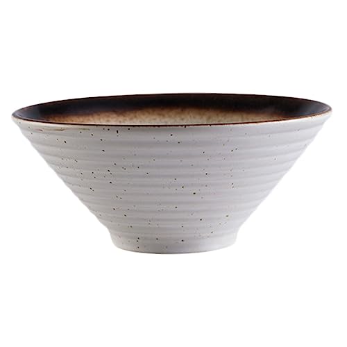 Amosfun 1Stk Ramenschale aus Keramik Schwarze Keramikschale Müslischalen aus Keramik Geschirrschale aus Keramik Geschirr im japanischen Stil groß Japanische Schüssel rasieren Futternapf von Amosfun