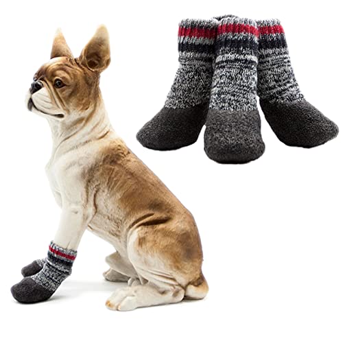 Amosfun 2 Paar Sockenschuhe Für Hunde Welpensocken rutschfeste Socken Für Hunde Socken Für Hunde rutschfest Weihnachtskostüm Zubehör Haustier Wasserdicht Outdoor-Schuhe von Amosfun