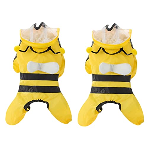 Amosfun 2 Regenmantel für Haustiere Welpen-Regenmantel Dog rain Jacket Dog Regenmantel leichte Jacken modische Jacke Regenbekleidung für Welpen Heller Regenmantel Hündchen Poncho von Amosfun