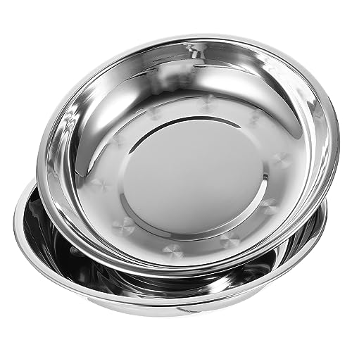 Amosfun 2St Katzennapf aus Flacher Katzennapf Katzenteller hundenapf Dog Bowl hundenäpfe Wassernapf für Welpen hundenäpfe aus praktischer Katzennapf von Amosfun