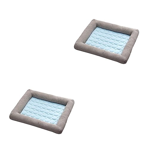 Amosfun 2St Kühlmatte für Haustiere Welpenbetten für Hunde waschbar Katze hundebetten haustierbett waschbare Hundeunterlagen Kleiner Haustiermatte Kühlkissen Cooles Pad Eispad von Amosfun