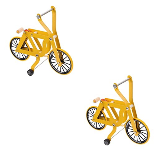 Amosfun 2St Papagei Fahrrad pet Supplies haustierbedarf Nymphensittich Leckereien Lustiges Papageien-Fahrradspielzeug Mini-Rätsel Mini-Fahrrad Papageienspielzeug aus Kunststoff Sport Vögel von Amosfun