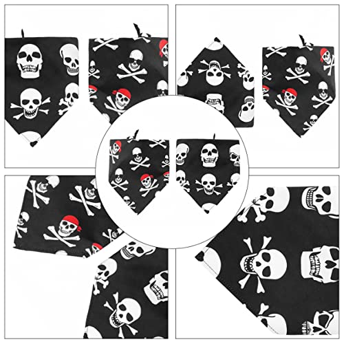 Amosfun 2st Haustier-schädel-dreiecksschal Hundehalstücher Halloween-Element Haustierhalsband Für Hund Halloween Bandana Hundeschal Handtücher Weihnachten Polyester Zubehör von Amosfun