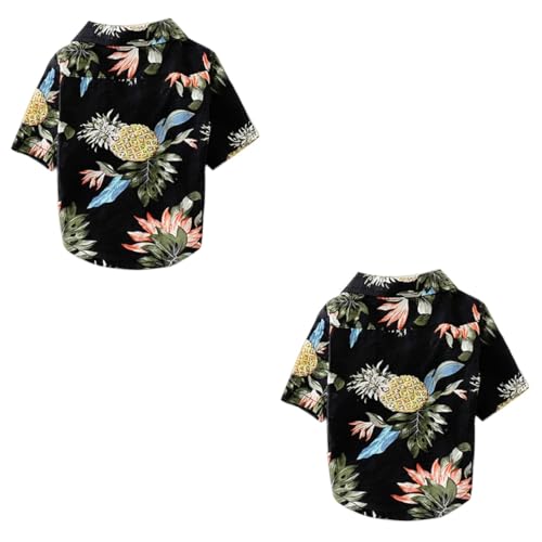 Amosfun 2st Hundehemden Hund Sommer Welpenkleidung Sommerhemden Hund Weste Stoff Hawaii-hundekleidung Hunde-t-Shirt Hunde Geburtstagsgeschenk Hawaiianisches Kostü Overall Kleiner Hund von Amosfun