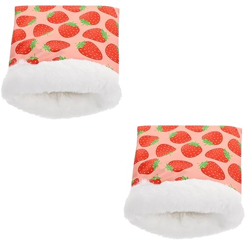 Amosfun 2 Stücke Meerschweinchen Bett Hamster Warme Beutel Haustier Schlafsack Nest Baumwolle Material Komfortable Beutel von Amosfun