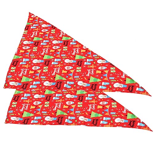 Amosfun 2st Weihnachtslätzchen Hund Weihnachtsbandana Hundehalstücher Für Weihnachten Hund Weihnachtspyjama Hunde Hunde-Weihnachts-Outfit Schal Polyester Kleidung von Amosfun