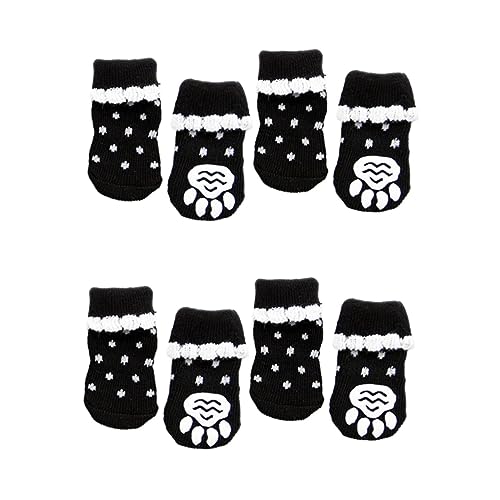 Amosfun 2st Weihnachtssocken Für Hunde Fußbedeckungen Für Hunde Welpenpfote Anti-Hunde-socken Hundepfoten Socken Haustier Warme Socken Traktionssocken Für Hunde Spitze Hundepfotenabdeckung von Amosfun