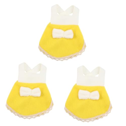 Amosfun 3 STK Kleines Haustier Kleid Kätzchen Winteroutfit Hemden Mit Fliege Für Haustiere Strumpf Stuffer Kleines Tierkleid Hasengeschenke Baumwolle Haustier Liebhaber Kleidung von Amosfun