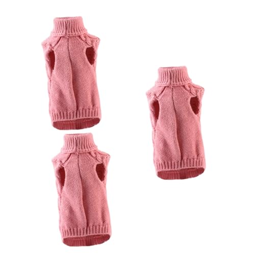 Amosfun 3 STK Haustier-Pullover Urlaub Haustier Tuch Hundepullover Klein Warmer Haustierpullover Warmes Welpenhundehemd Anzug Für Hunde Hundeweihnachtspullover Weste Der Hund Garn von Amosfun