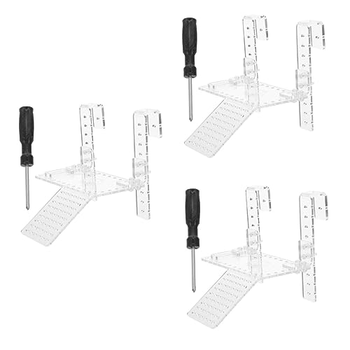 Amosfun 3 Sätze Schildkröten-terrasse Schwimmdock Reptilienversteckhöhlen Schildkrötenterrasse Ruheplattform Für Reptilien Schildkröten-hängeplattform Acryl Schildkrötenbecken Terrarium von Amosfun
