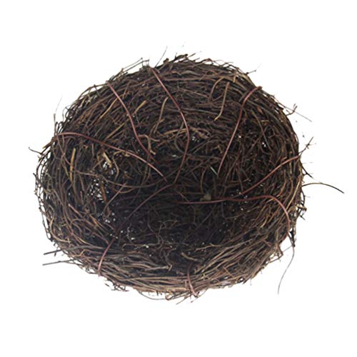 Amosfun 30Cm Rattan Vogelnest Taube Geflügel Brutbett Zuchtstätte für Bunny Hamster Chinchillas von Amosfun