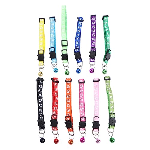 Amosfun 36 STK Glockenhalsband für Katzen Pfote Katzenhalsband Katzenglockenriemen eine Halskette Halsketten Hund Halsbekleidung verstellbares Haustierhalsband trennen binden Hundeglocke von Amosfun