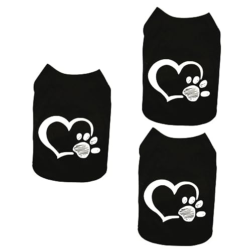Amosfun 3St Halloweenkostüm schwarzes kostüm Sommerblusen Hunde-Body-Anzug Welpenkleidung Haustier Sommerkostüm Party-Hundetuch -Partykleidung Sommerkleid der Hund Einteilige Hose von Amosfun