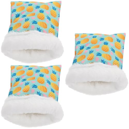 Amosfun 3St Schlafsack für Hamster Meerschweinchenbett Igeltasche Hamster Schlafsack Kleintierbett Spielzeuge Hamster-Baumwollversteck Schlafbett für kleine Haustiere das Bett von Amosfun