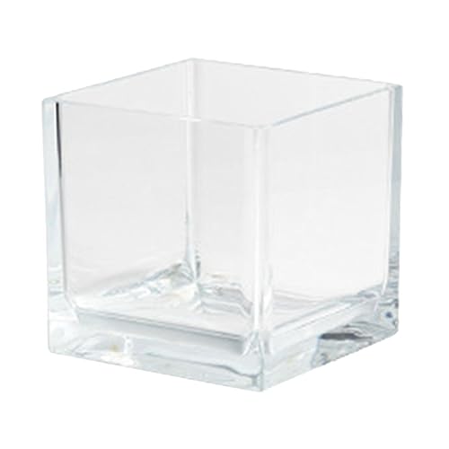 Amosfun 3st Mini-Aquarium Goldfischglas Aus Glas Einsteiger-Aquarium Schale Für Aquarienbecken Aquarienschale Kleine Tischvase Aus Glas Mit Fischmuster Terrarium Fisch Zubehör STK Quadrat von Amosfun