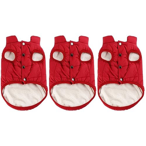 Amosfun 3st Welpenkleidung Hundebekleidung Winter Wattiert Kleine Hundekleidung Für Den Winter Mantel Hundekleidung Mantel Hund Winter Winterkleidung Herbst Und Winter von Amosfun