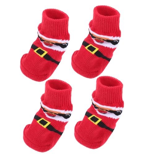 Amosfun Entzückende Hunde Weihnachtssocken Haustiersocken Weihnachtsthema Warm Bequem von Amosfun