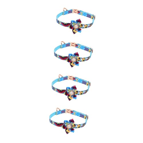 Amosfun 4 Stück Haustierhalsband Sommer Hundehalsband Abreißhalsband Für Haustiere Hundehalsband Mit Verstellbares Welpenhalsband Halsband Für Hunde ädchen Nylon Kleidung Perle von Amosfun