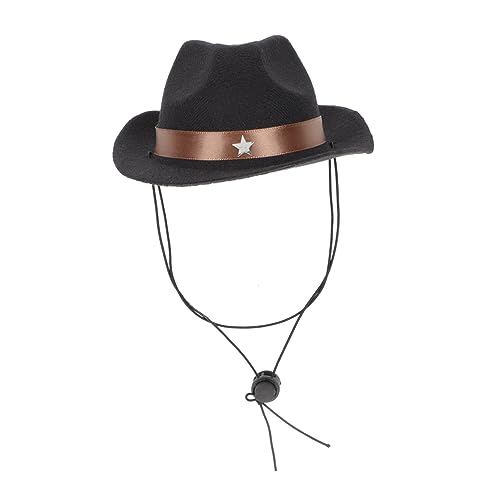 Amosfun 4 Stück Hund Cowboyhut Western- -Hut Hund Katze Kopfschmuck Puppe Cowboyhüte Geburtstag Der Katze Party- -Hut Katzengeburtstagsmütze Dekorationen Haustier Polyester von Amosfun