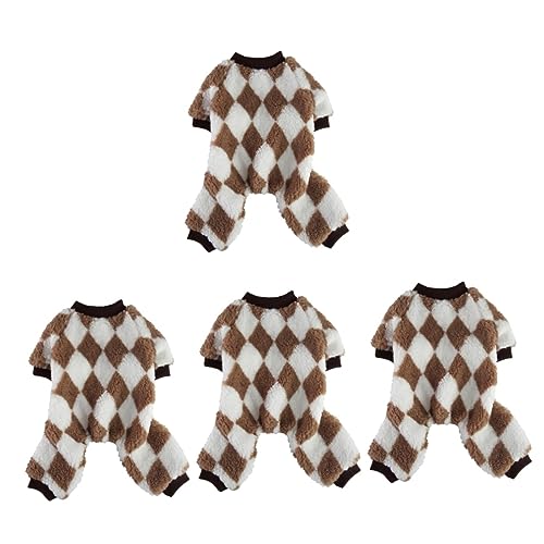 Amosfun 4 Stück Kleidung Für Haustiere Hundezubehör Für Kleine Hunde Hundekleidung Für Den Winter Warme Welpenmäntel Zarte Hundebekleidung Hund Weihnachten Empfindlich Pullover Polyester von Amosfun