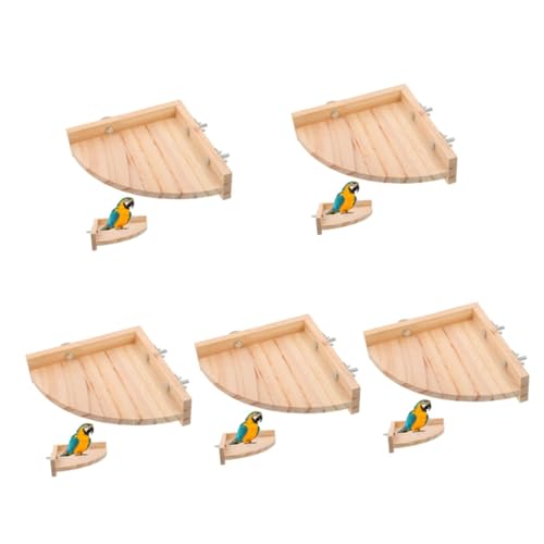 Amosfun 5st Papageienbarsch Zubehör Für Vogelkäfige Dreiecksbarschquartier Spielzeug Aus Holz Vogelstange Steht Vogel Stehen Vogelstangen Vogel Leiter Haustier Vogel Hölzern Kauen von Amosfun