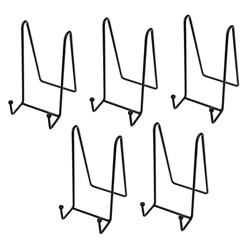 Amosfun 5st Ständer Für Fotorahmen Plattenständer Stand Präsentationsständer Aus Schwarzem Metall Untersetzerhalter Aus Metall Tellerständer Rahmenhalter Haushalt Dekoratives Gestell Eisen von Amosfun
