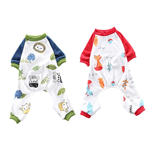 Amosfun 6 STK Heimkleidung Für Haustiere Hundepyjama Dehnbar Haustier Vier Fuß Pyjama 4 Beine Haustier Hundehauskleidung Haustierzubehör Katzen-Pyjama Blusenbody Der Hund Shirt Baumwolle von Amosfun