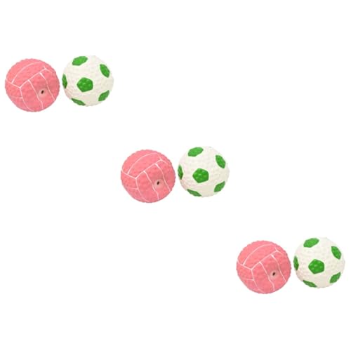 Amosfun 6 STK Spielzeugball Spielzeug Für Welpen Puzzle-Spielzeug Lernspielzeug Lebendiges Hundespielzeug Zahnbürstenspielzeug Für Hunde Ballwerfer Für Hunde Quietschende Kugeln Hundebälle von Amosfun