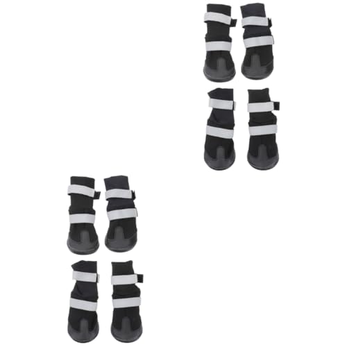 Amosfun 8 STK hundeschuhe hundepfote Dog Shoes Hunde pfotenschutz Hundestiefel klein Socken mit Katzenpfoten Chihuahua-Schuhe Großer Hund Boden Laufschuhe Haustierschuhe Schneestiefel von Amosfun