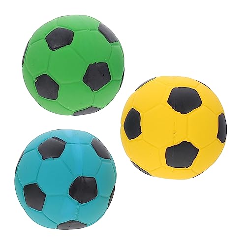 Amosfun 9 STK Haustier Spielzeug Fußball Kauspielzeug Für Hunde Haustierspielzeug Haustierzubehör Quietschende Tennisbälle Für Hunde Hundebiss Backenzahnspielzeug Aus Gummi Für Hunde Sanft von Amosfun