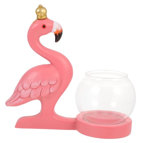 Amosfun Flamingo-Hydrokultur Vase Flamingos Glühbirnen Luftpflanzen dekorativ einmachgläser büro Dekoration Terrarium kaufen wohnzimmerdeko Desktop-Pflanzenterrarium Pflanzenbehälter Glas von Amosfun