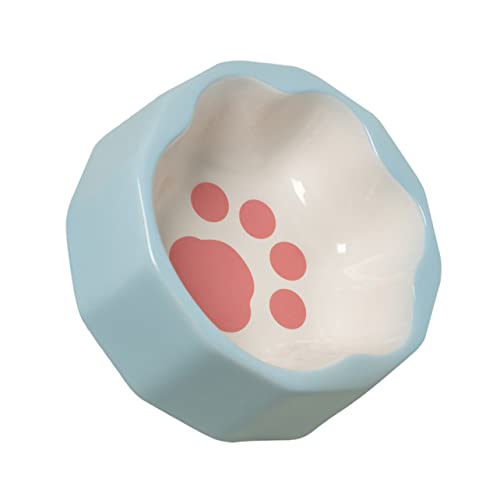 Amosfun Futternapf für Haustiere pet Feeder pet Water Bowl süße Katzennäpfe abgeschrägter Futterbehälter für Haustiere Getränkebehälter Snackbehälter geneigter Katzennapf die Katze Keramik von Amosfun