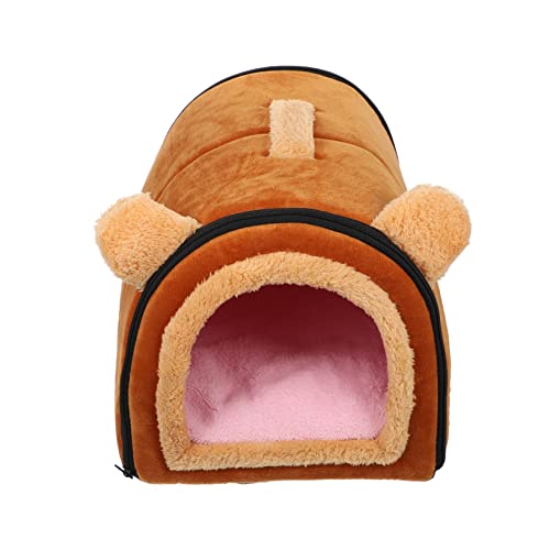 Amosfun Hamster Baumwollnest Hamster häuschen Hamster Bett Hamster warmes Nestbett warmes Bettnest Plüschtiere Schlafsack warmes Kaninchennest schlafendes Nest Waschbar Hamsterhaus Zwinger von Amosfun