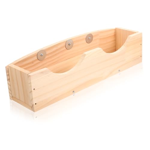 Amosfun Holz Heu Nut Heu Feeder Tier Feeder Langlebig Geeignet für Kaninchen und Chinchilla von Amosfun